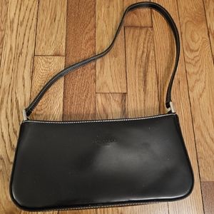 Vintage Kate Spade Black Leather Small Shoulder Bag